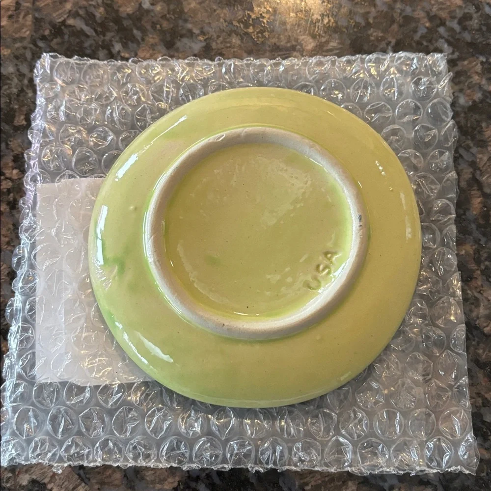 Garlic Grater Plate Sage Green Mincer Kitchen Cooking 4.5” Saucer Easy to Use